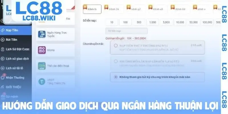 Hướng dẫn giao dịch qua ngân hàng thuận lợi