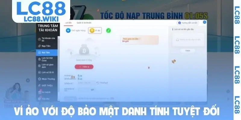 Thực hiện qua ví ảo với độ bảo mật danh tính tuyệt đối
